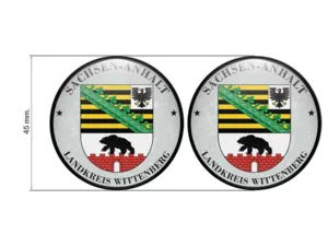 TÜV Kennzeichen-Sticker Landkreis Wittenberg Nummernschild plakette